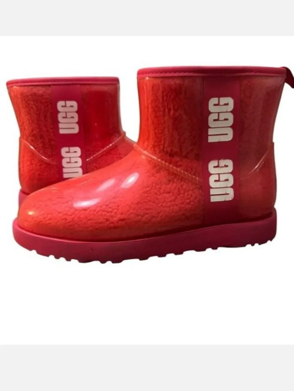 UGG Women's Classic Clear Mini Boots in  Red Samba Size 6